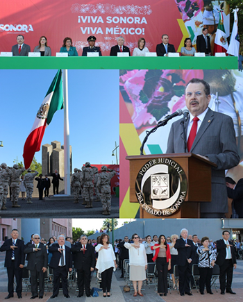 Honra el Poder Judicial del Estado a nuestro Lábaro Patrio