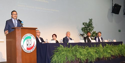 Imparte conferencia sobre Retos y Perspectivas del Nuevo Sistema de Justicia Laboral