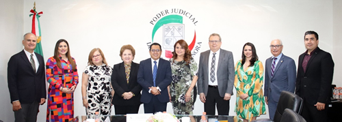 Magistrado Eliseo Juan Hernández Villaverde, Secretario Técnico de la COCIFAM, visita el Poder Judicial del Estado de Sonora