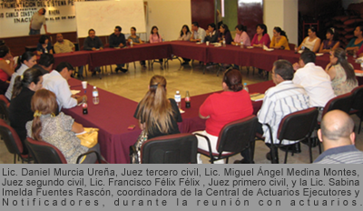 Jueces de lo civil y actuarios del STJ sostienen reunión de trabajo