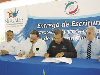 Construirá STJ nuevos recintos para Juzgados Civil y Familiar en Nogales