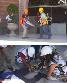 Protección Civil organiza simulacro de evacuación de incendio