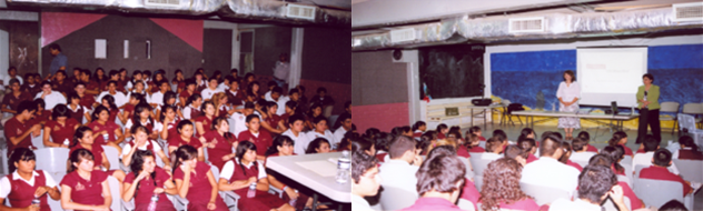 Orientan a estudiantes sobre violencia intrafamiliar.