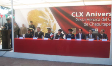 Conmemoran el CLX aniversario de la Gesta Heroica de Chapultepec