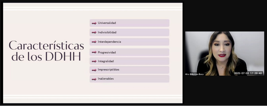 Se realiza conferencia virtual “El Enfoque de Derechos Humanos en la Impartición de Justicia”