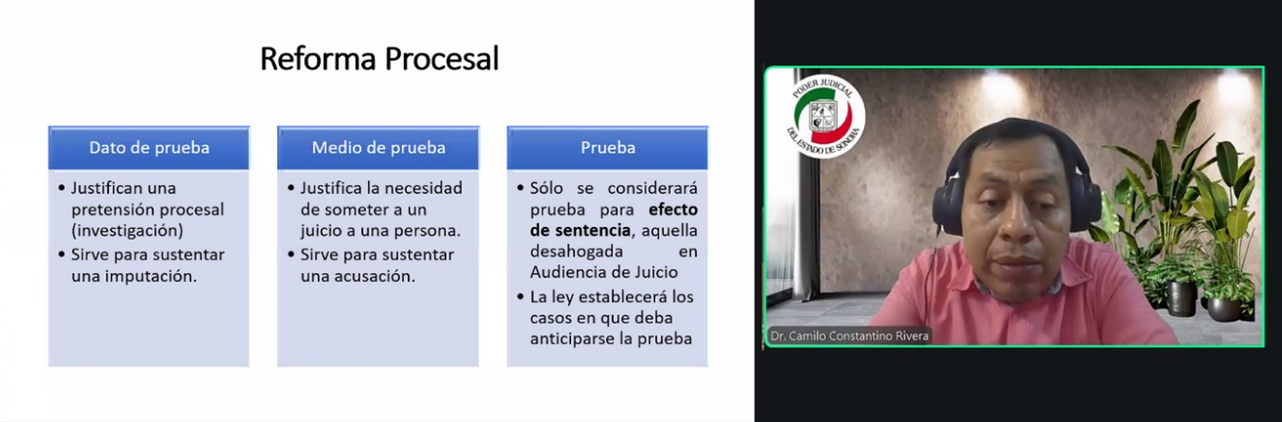 Se realiza seminario sobre argumentación jurídica y control probatorio